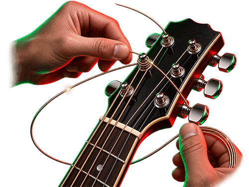 Guitar string replacement in Haifa.